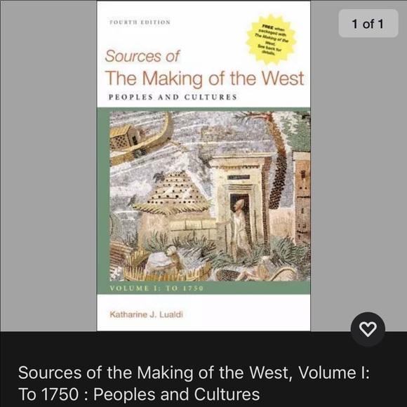 Sources of the making west textbook - Picture 1 of 1